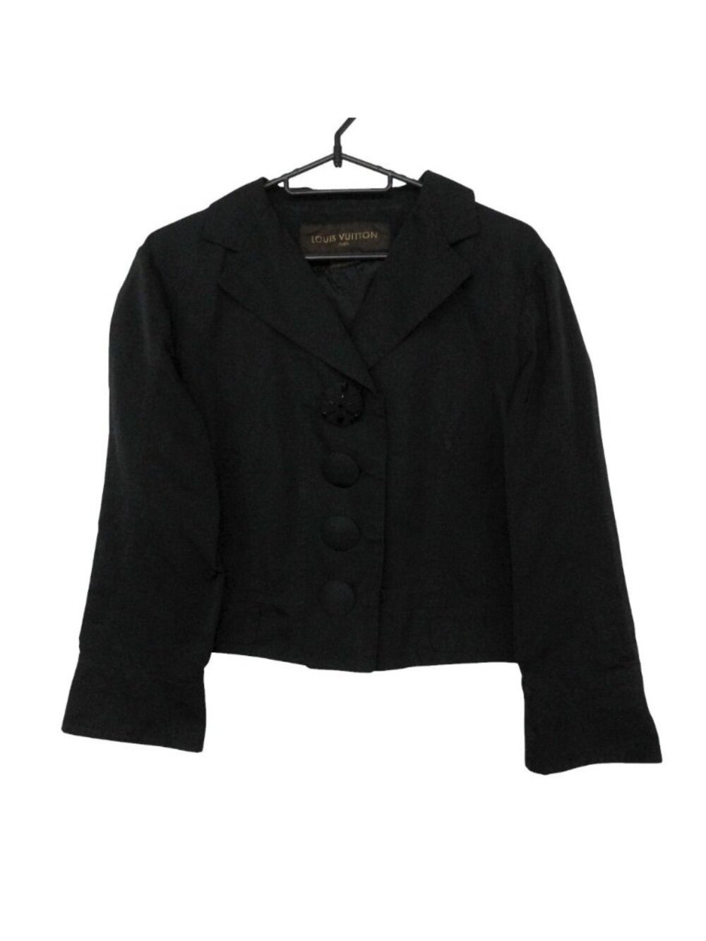 Louis Vuitton Tailored Jacket Monogram Pattern Lining Silk Blend Short Length